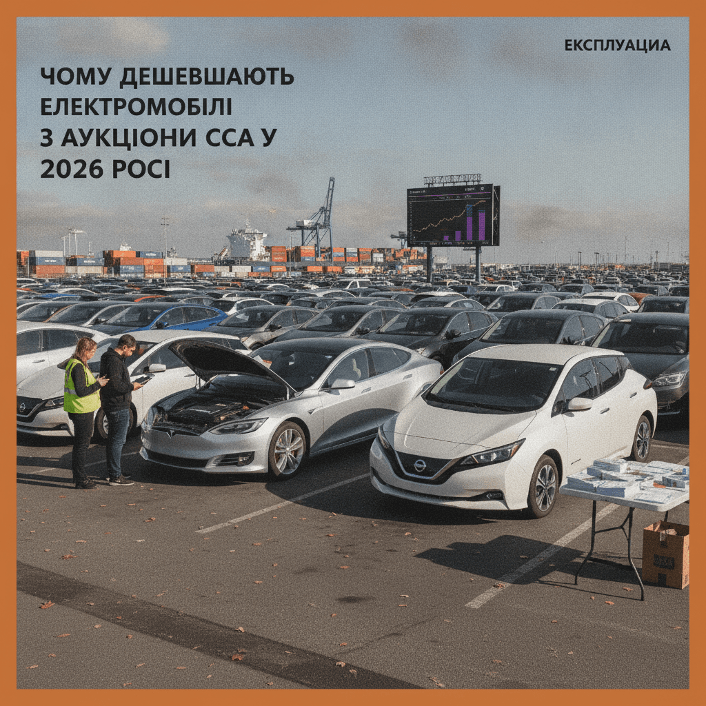 Чому дешевшають електромобілі з аукціонів США у 2026 році