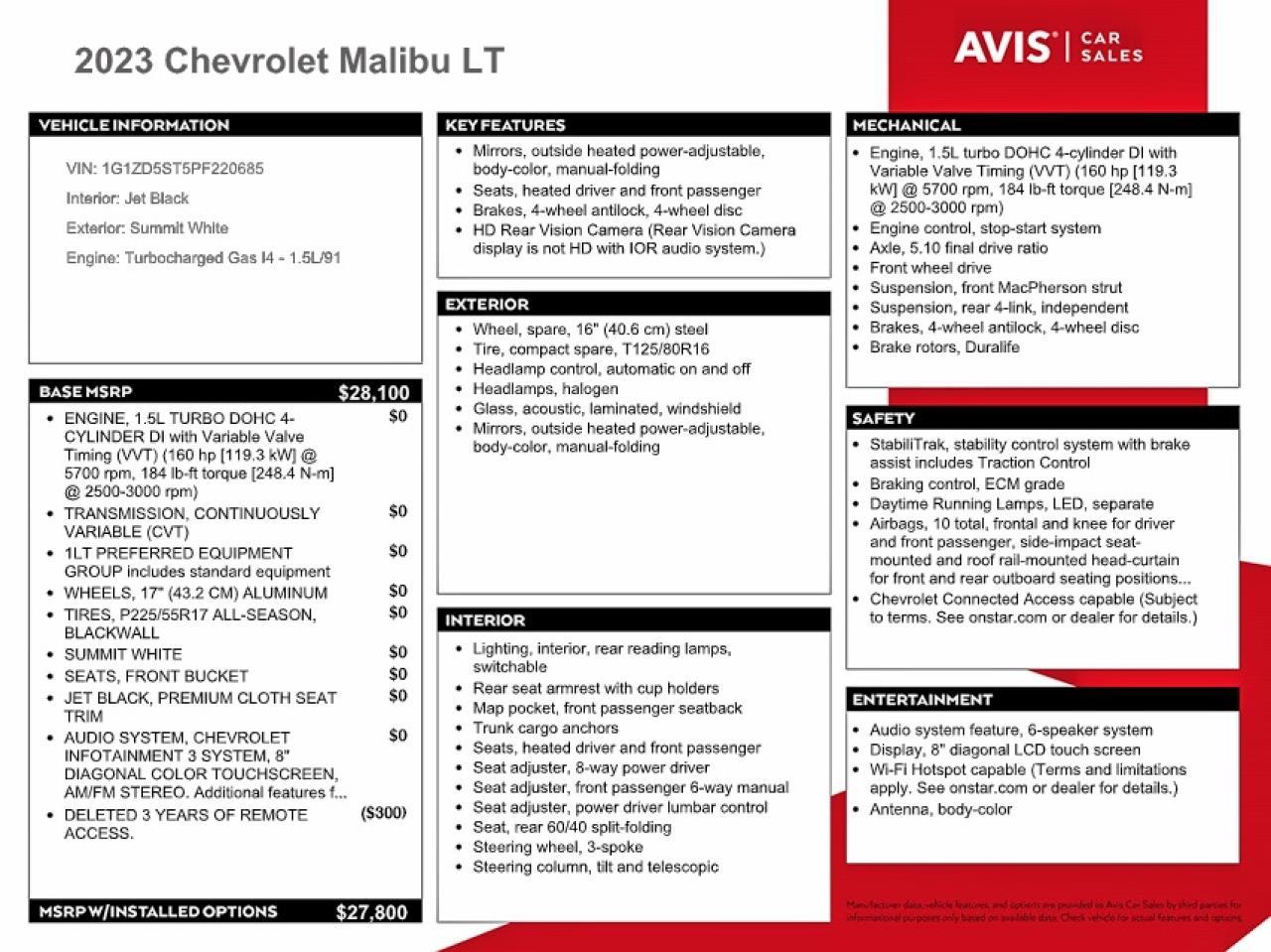 CHEVROLET MALIBU