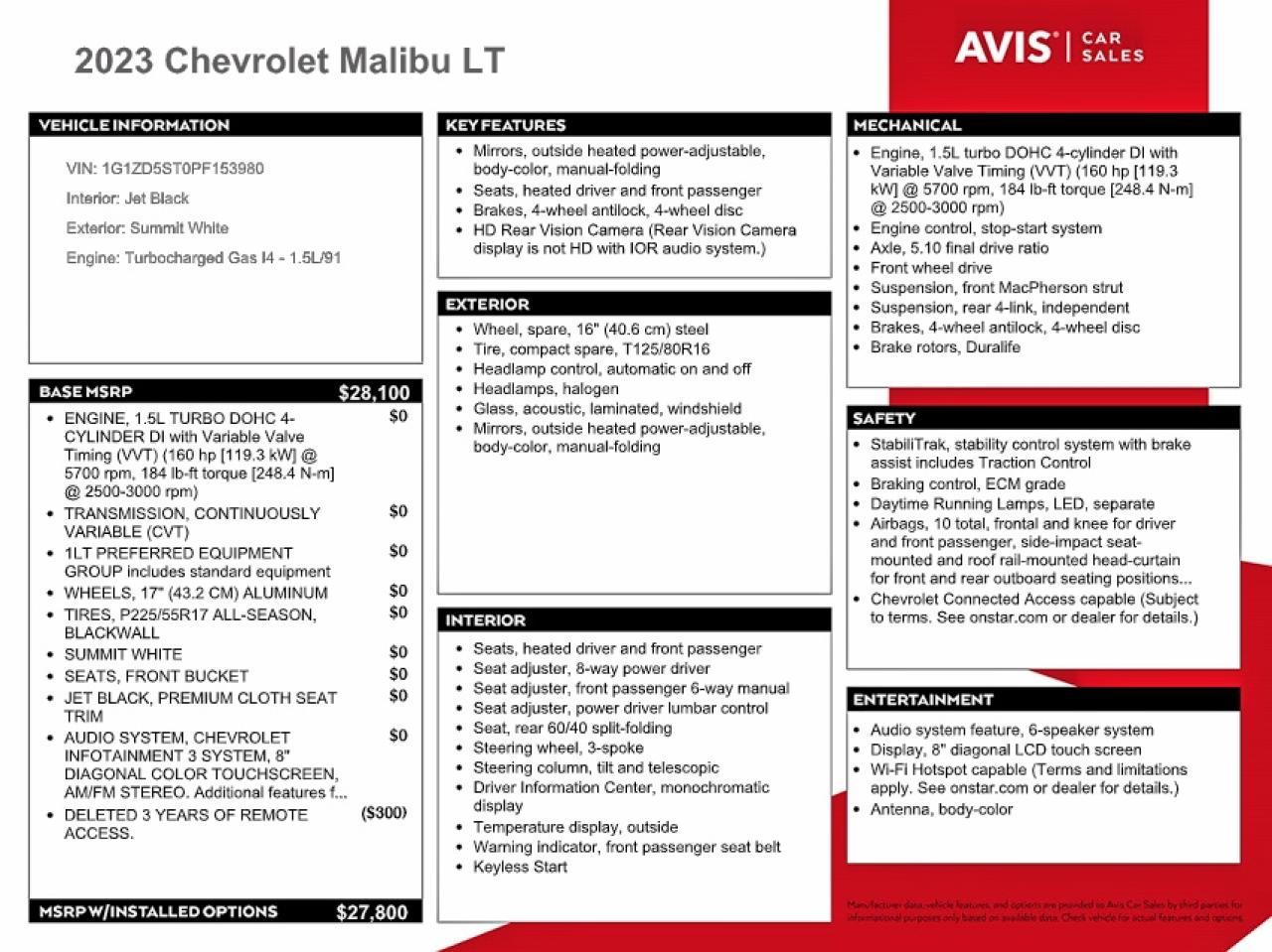 CHEVROLET MALIBU