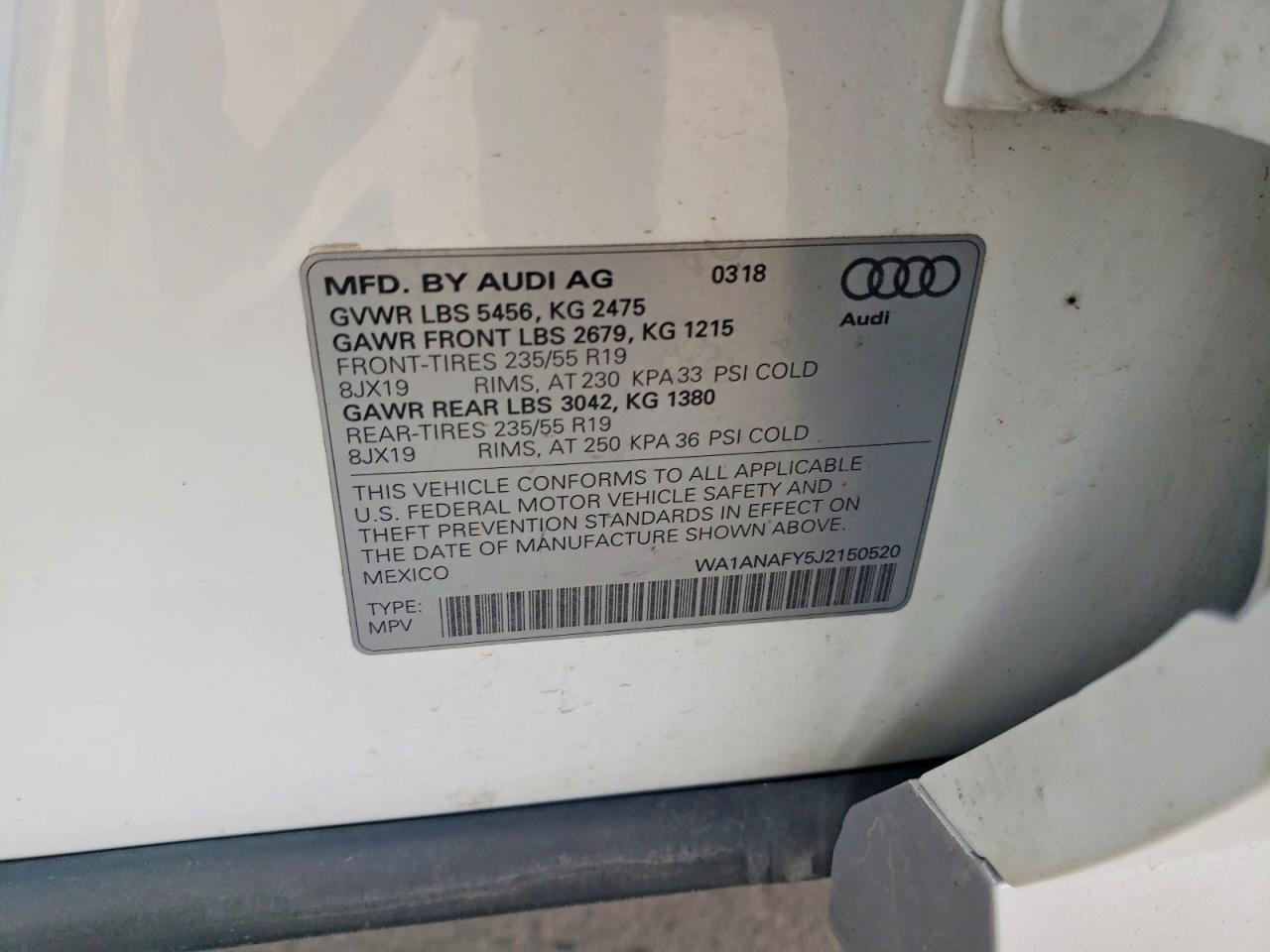 2018 AUDI Q5 — фото 13