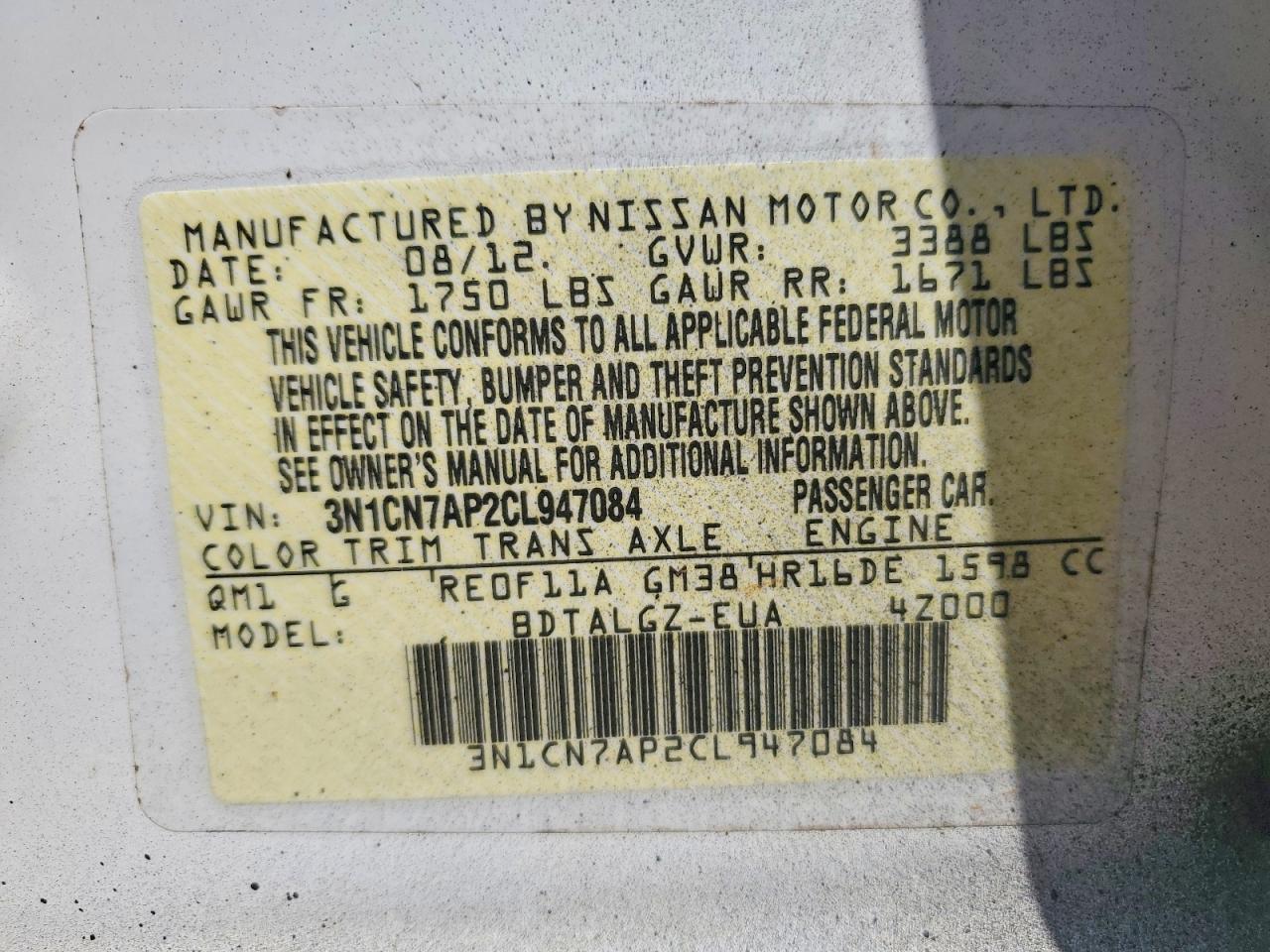 NISSAN VERSA