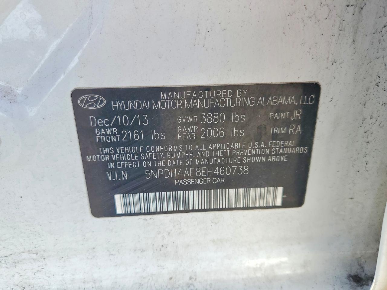 2014 HYUNDAI ELANTRA — фото 12