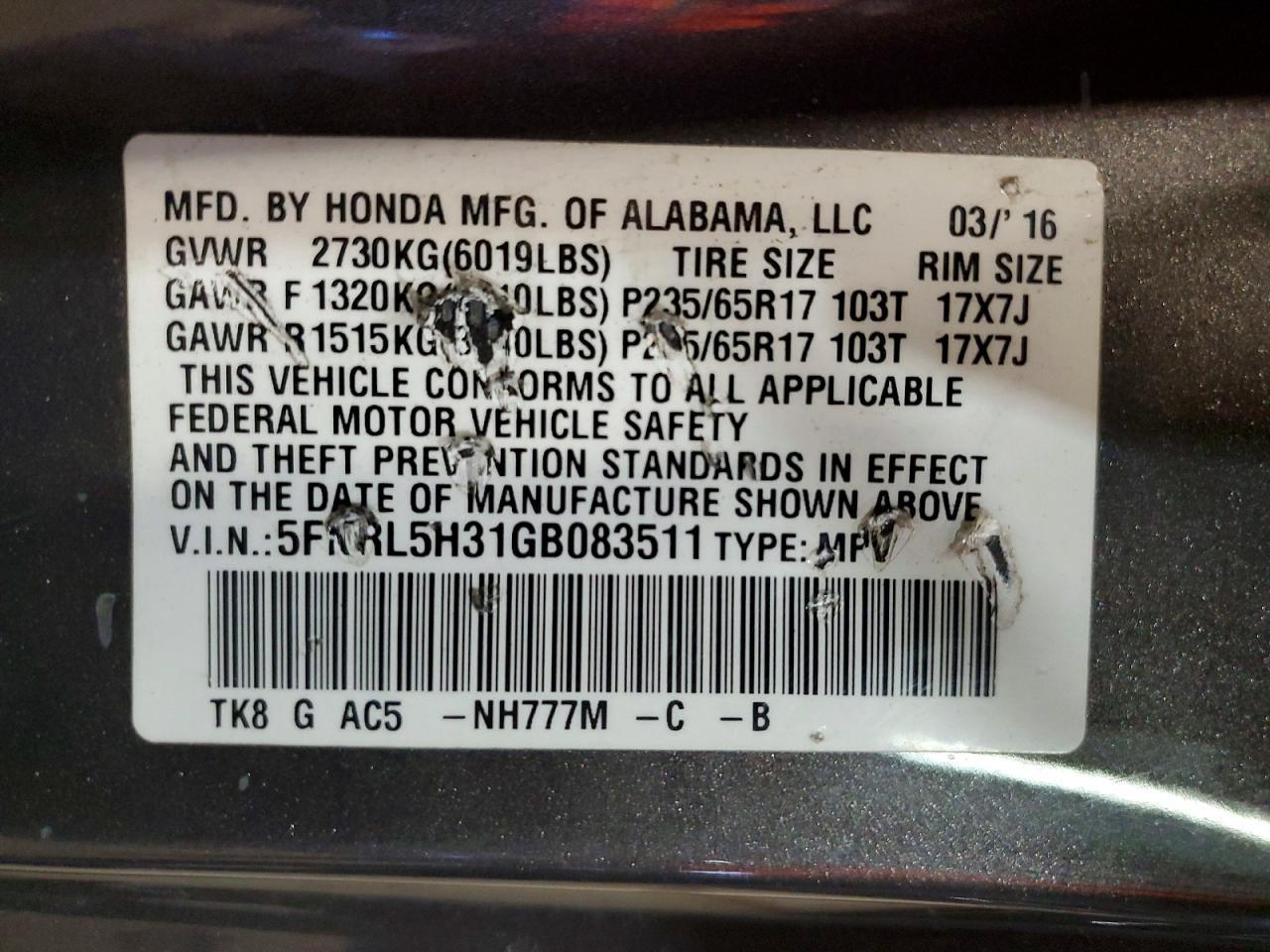 HONDA ODYSSEY