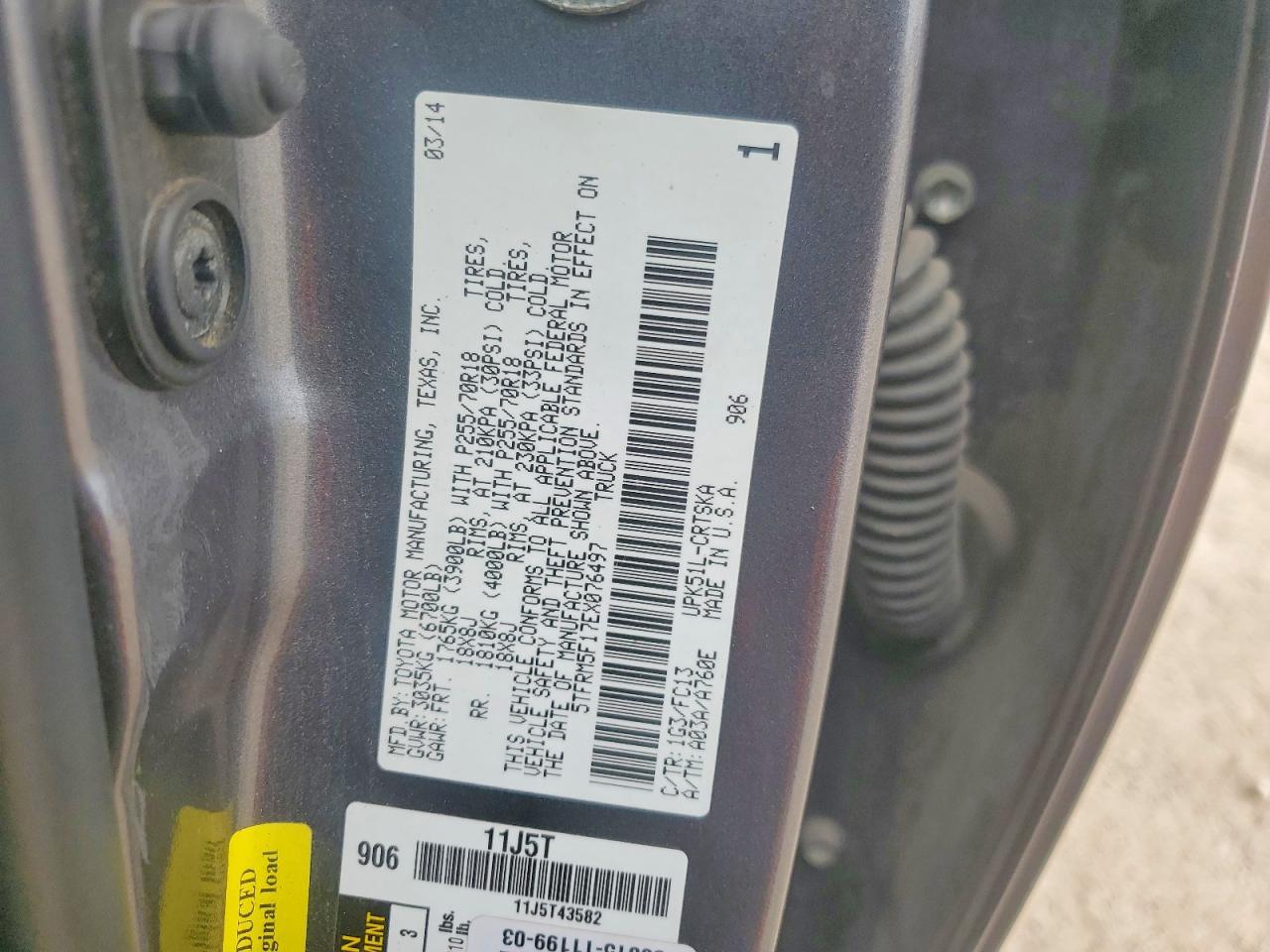 2014 TOYOTA TUNDRA — фото 13