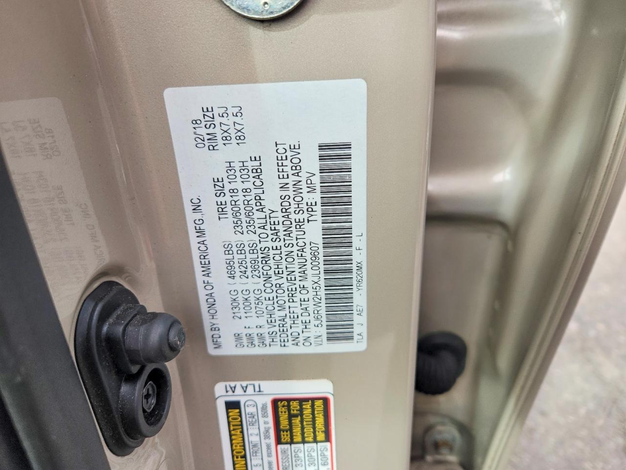 2018 HONDA CR-V — фото 13