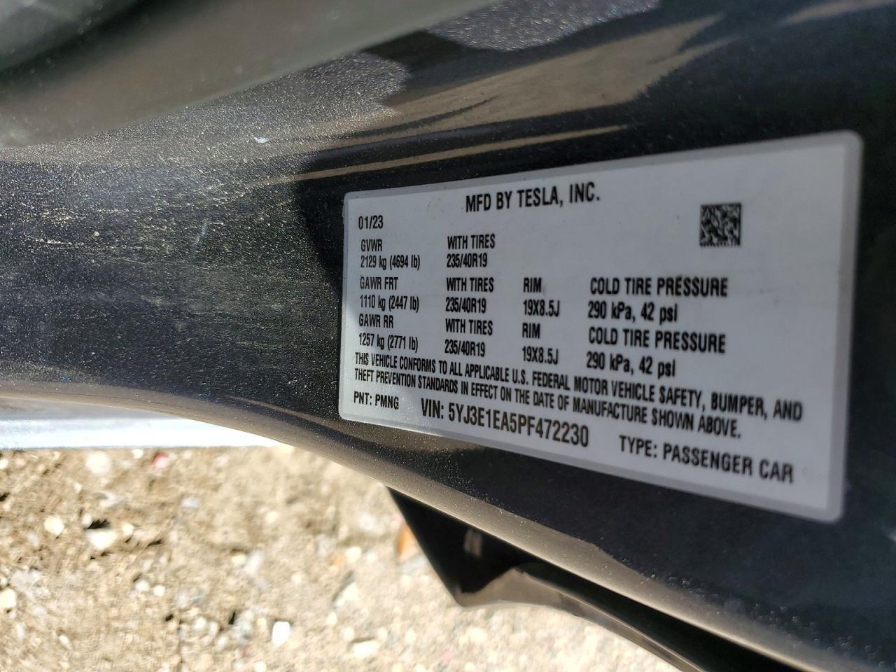 2023 TESLA MODEL 3 — фото 12