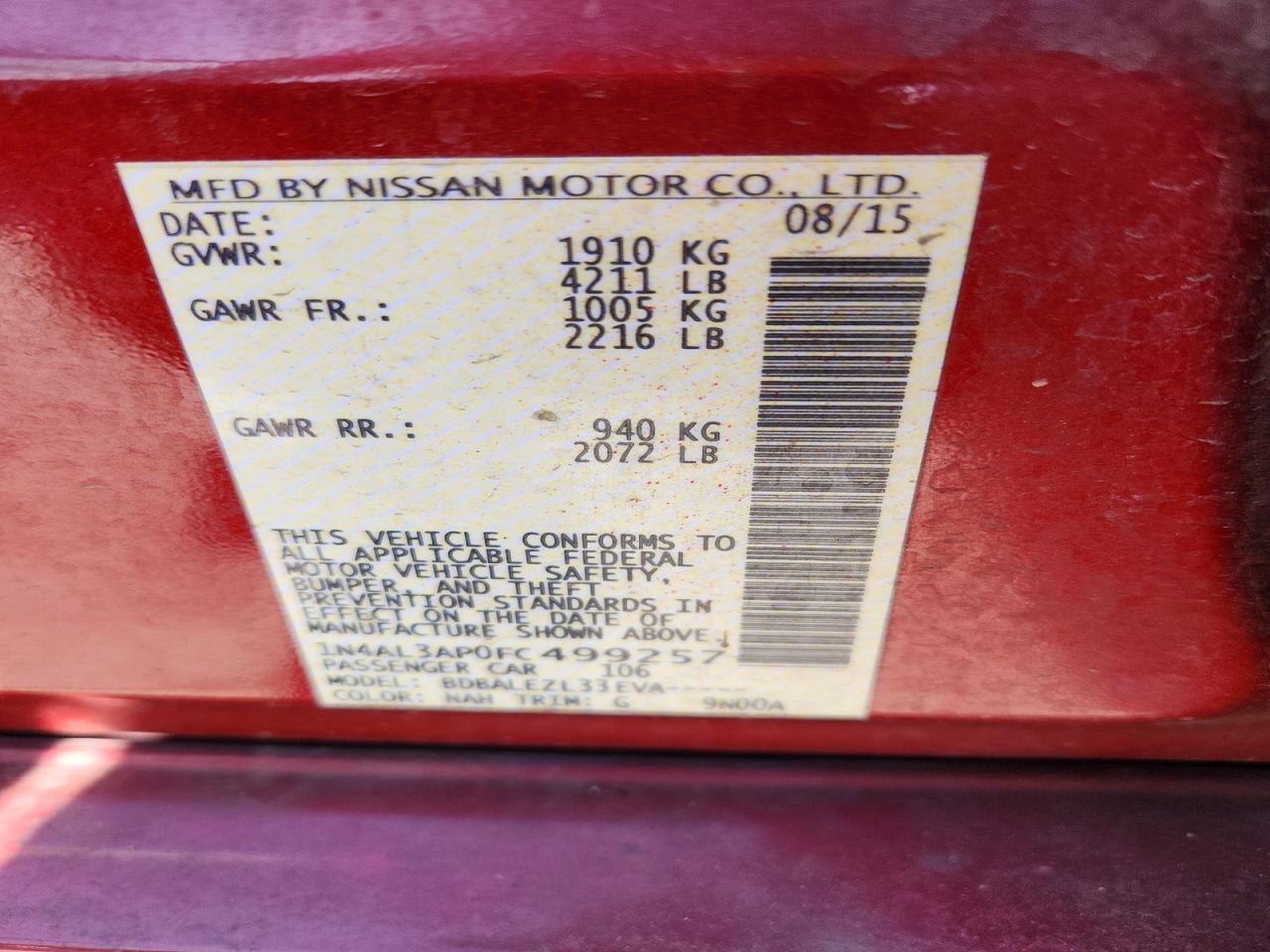 NISSAN ALTIMA
