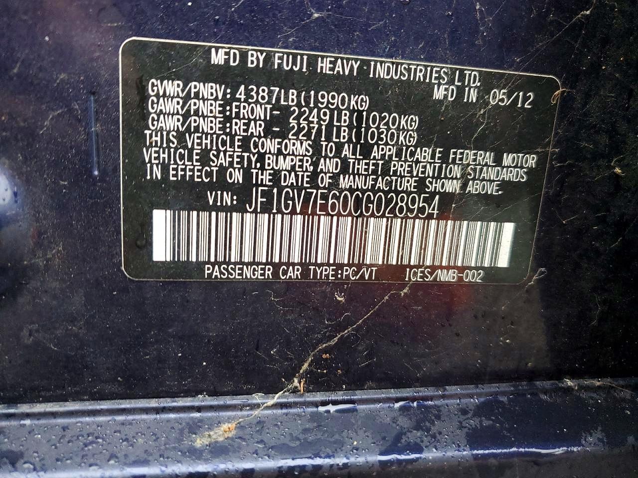 SUBARU IMPREZA WRX