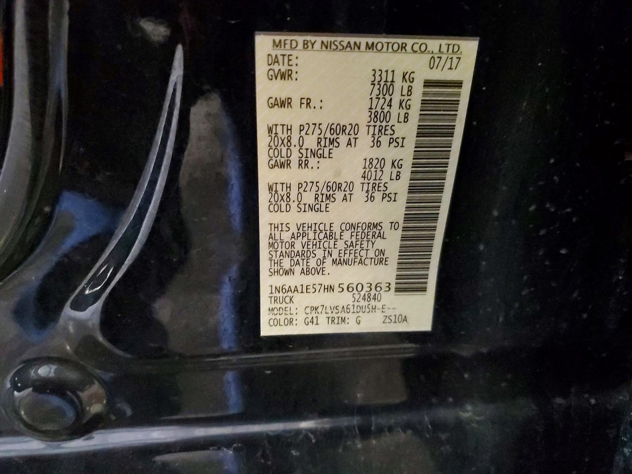 2017 NISSAN TITAN — фото 12