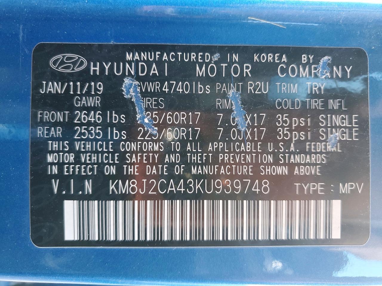 2019 HYUNDAI TUCSON — фото 13