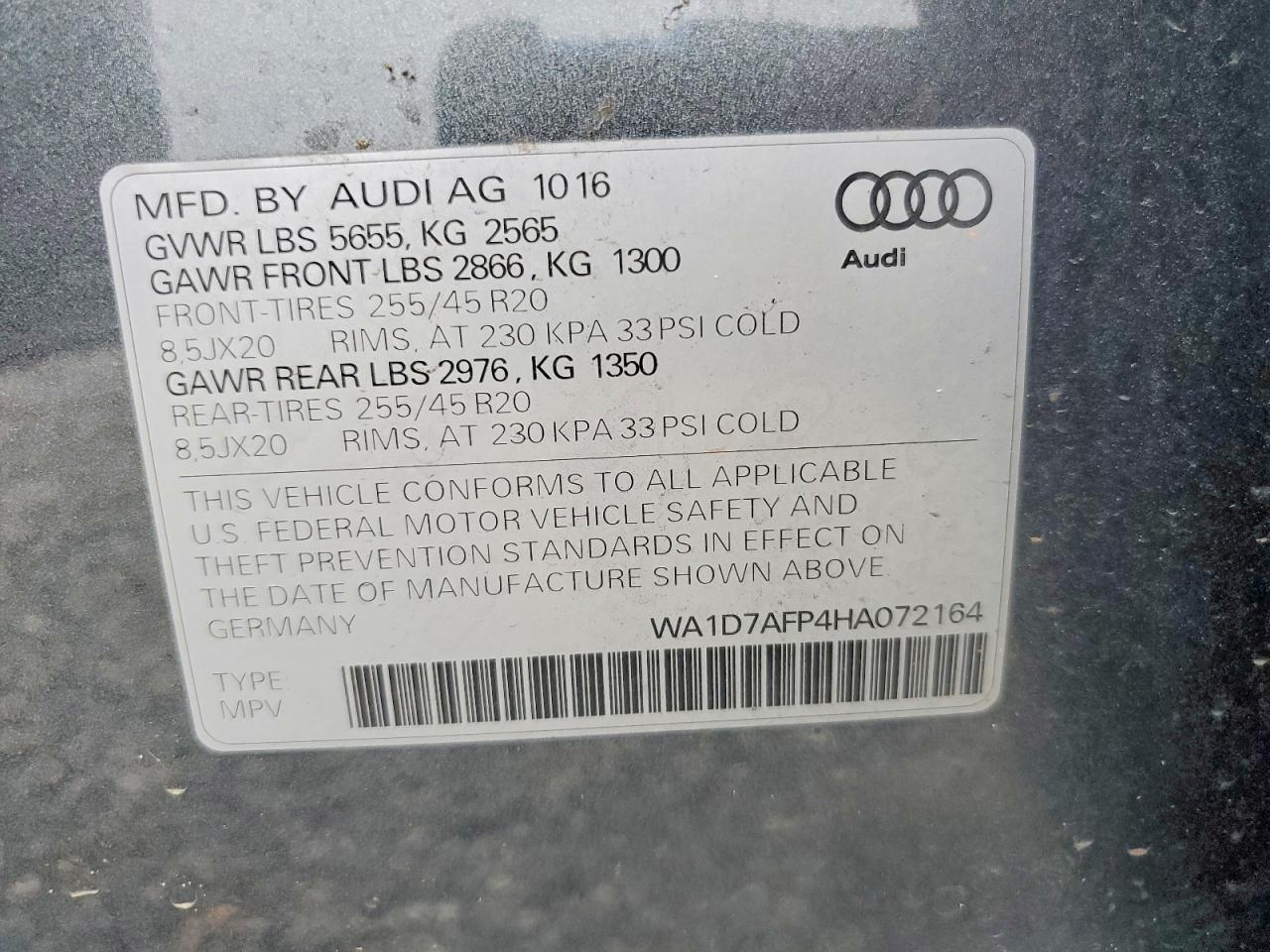 2017 AUDI Q5 — фото 12