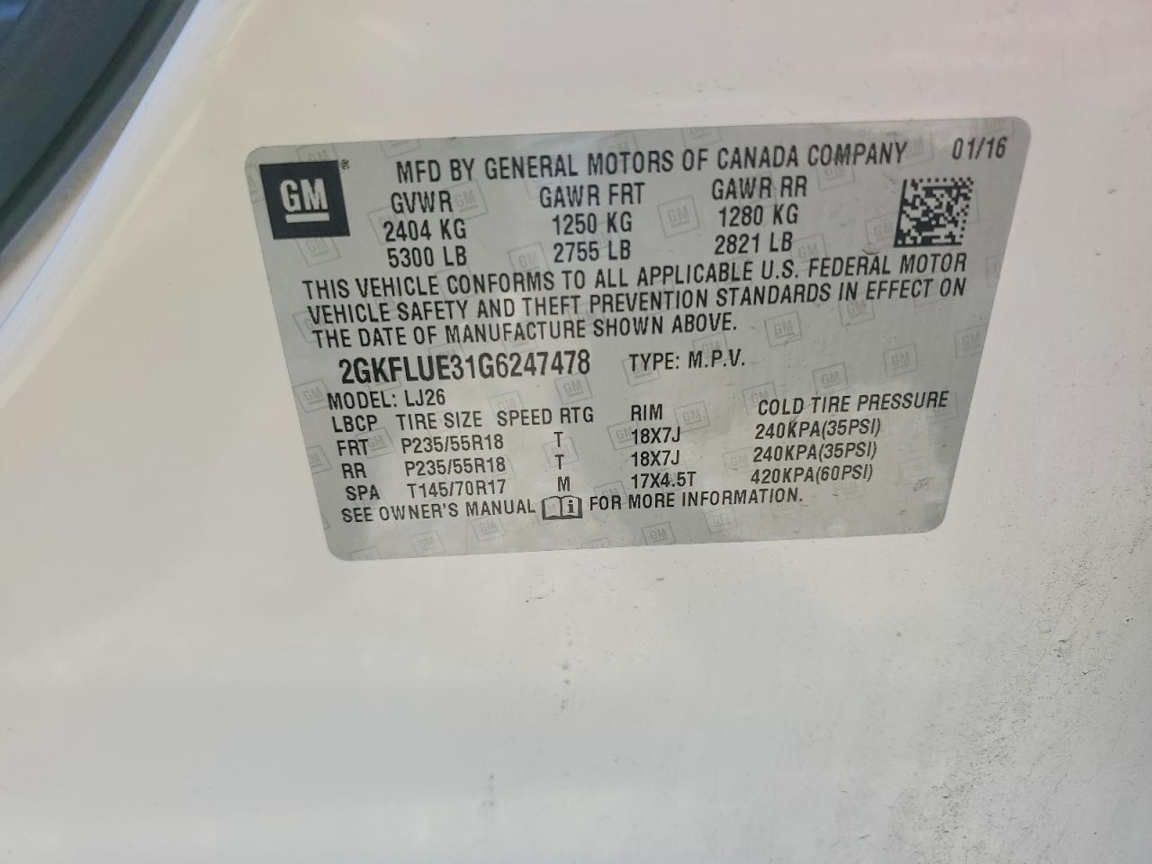 2016 GMC TERRAIN — фото 14