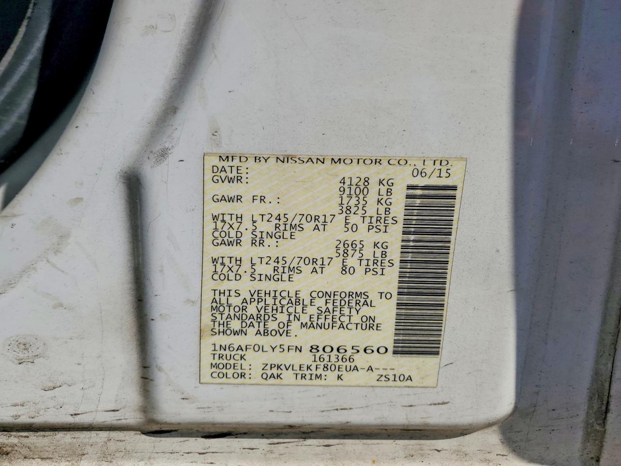 NISSAN NV2500