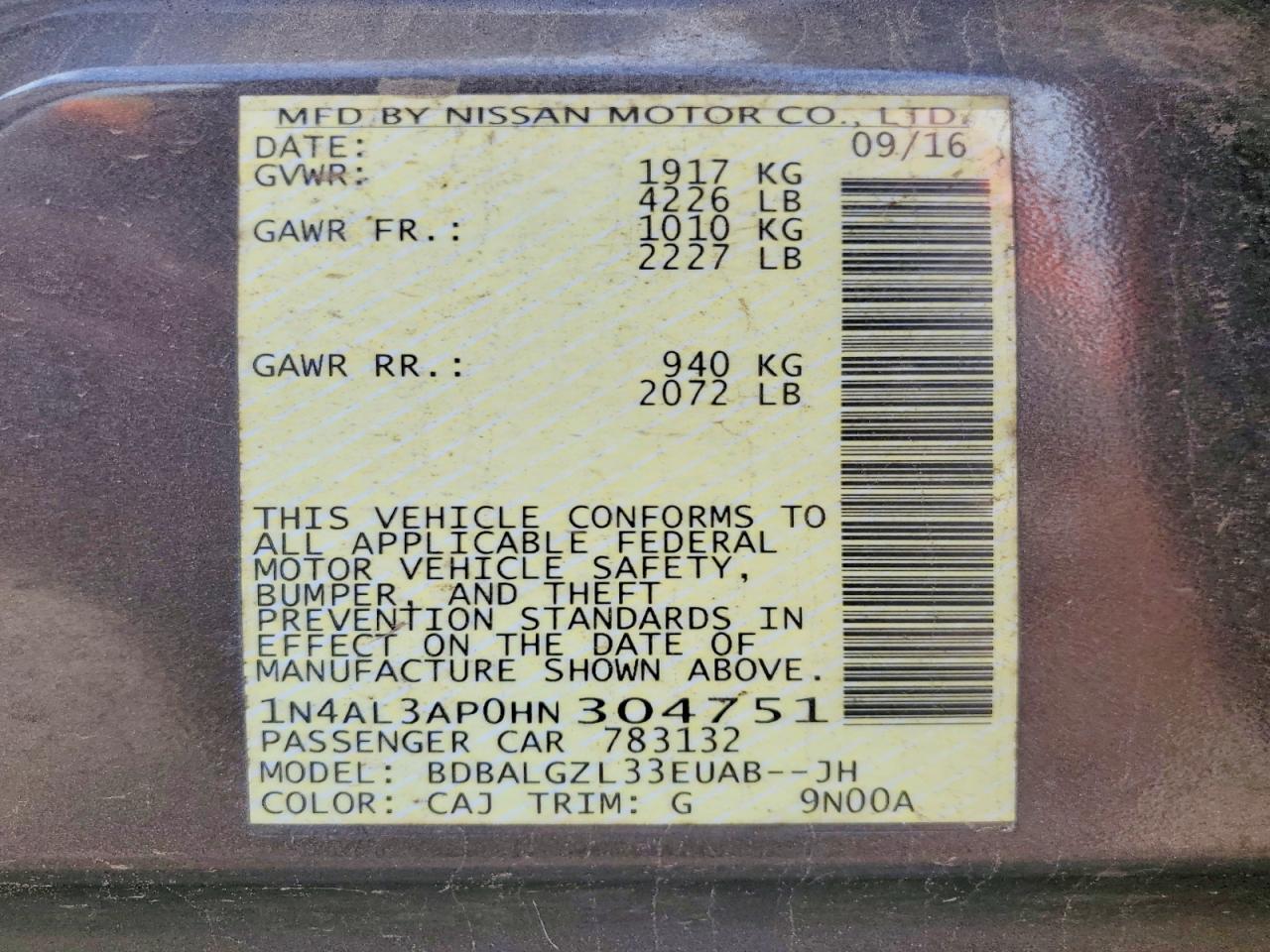 NISSAN ALTIMA