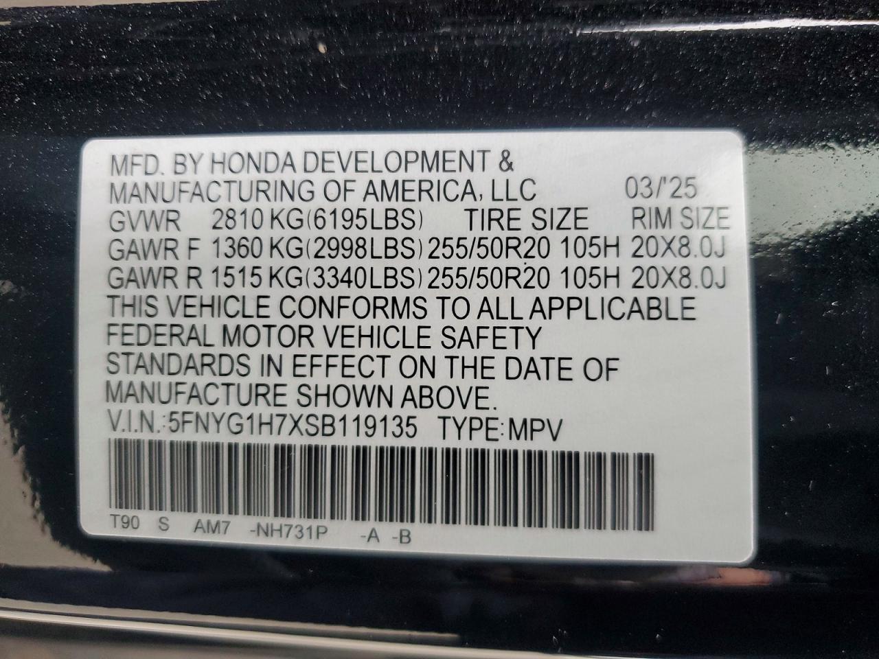 2025 HONDA PILOT — фото 13