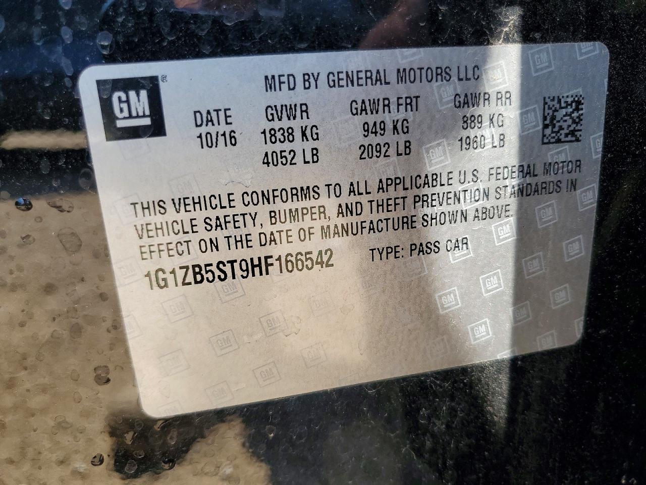 2017 CHEVROLET MALIBU — фото 13
