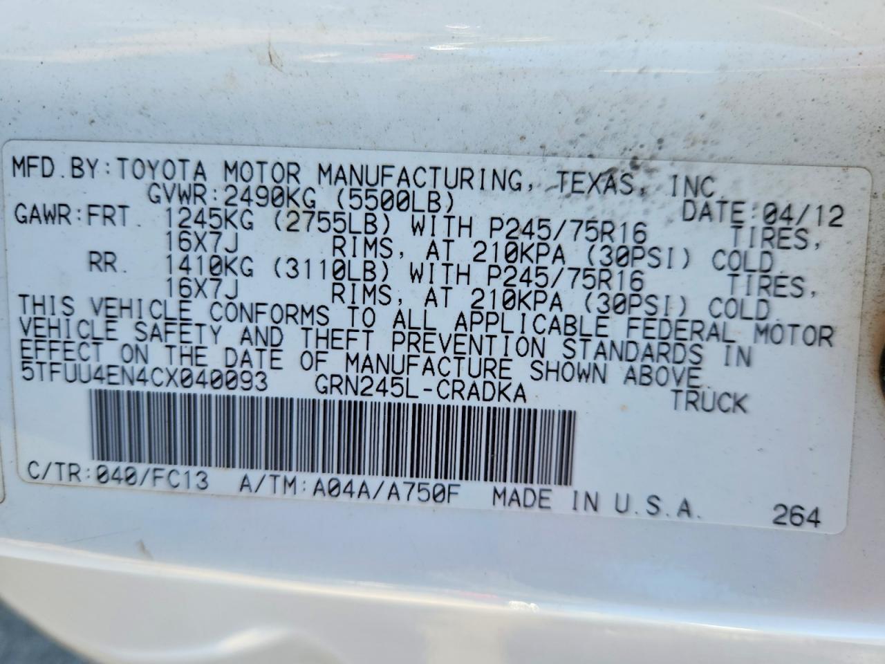 TOYOTA TACOMA