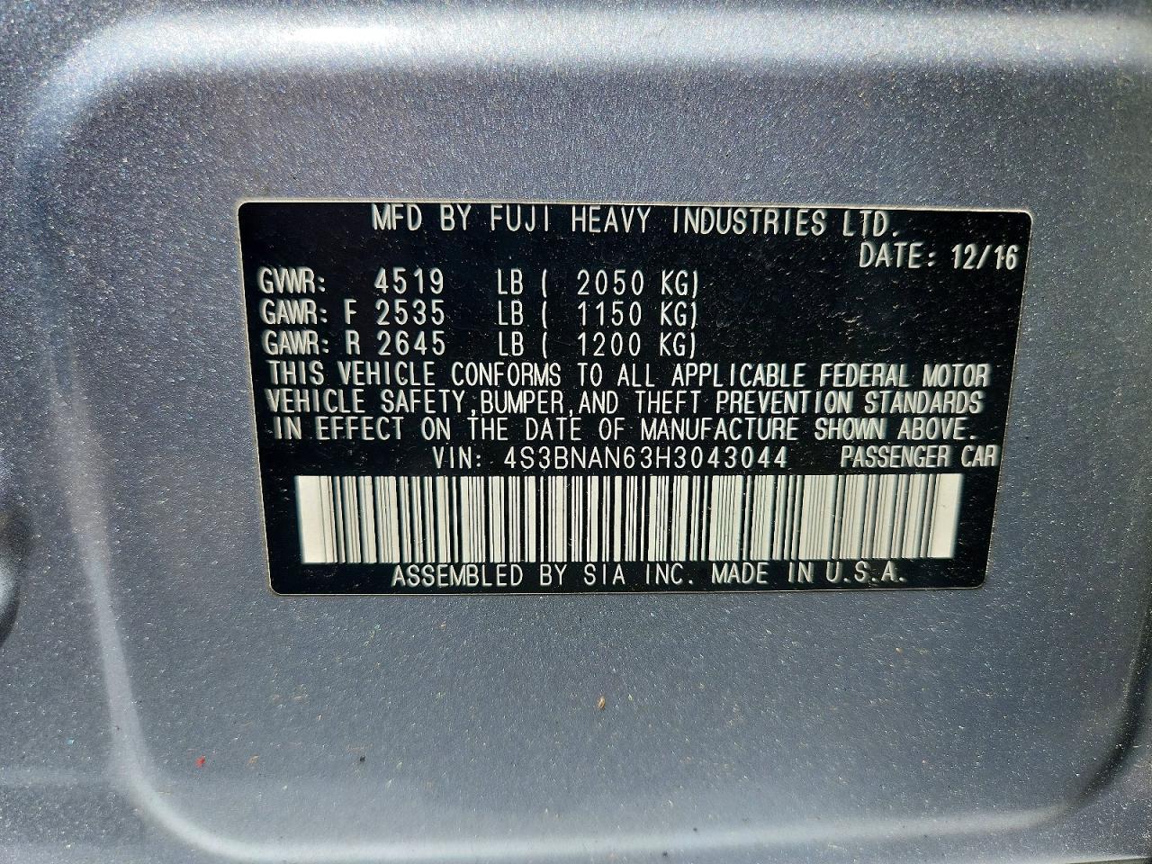 SUBARU LEGACY