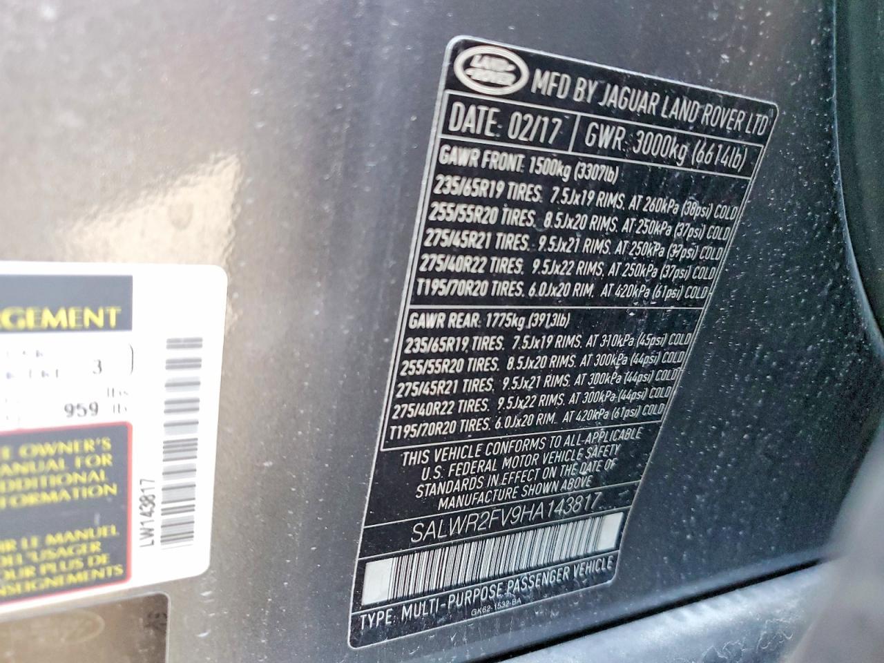 LAND ROVER RANGE ROVER SPORT