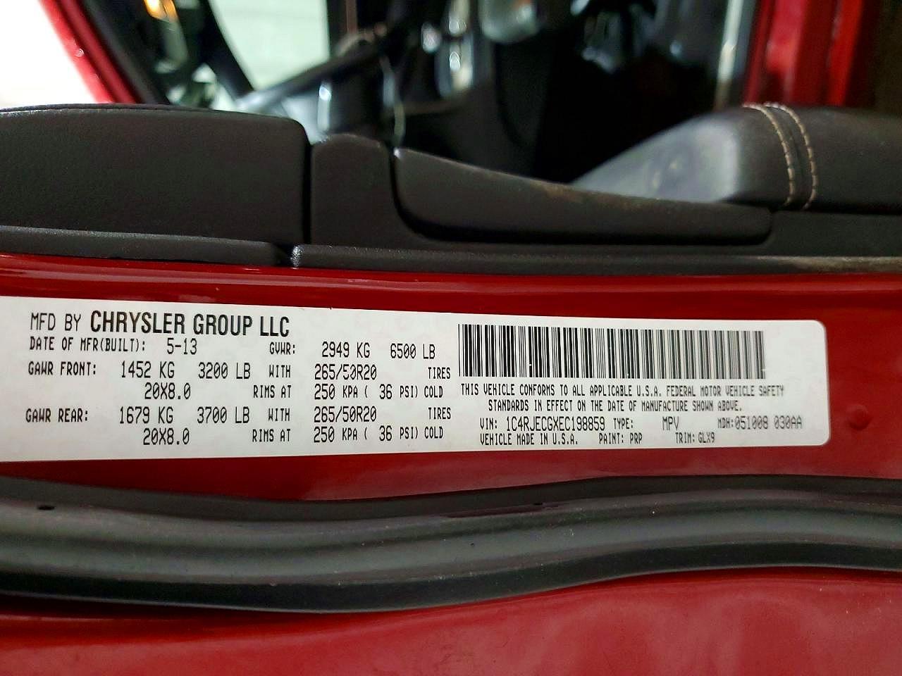 2014 JEEP GRAND CHEROKEE — фото 13