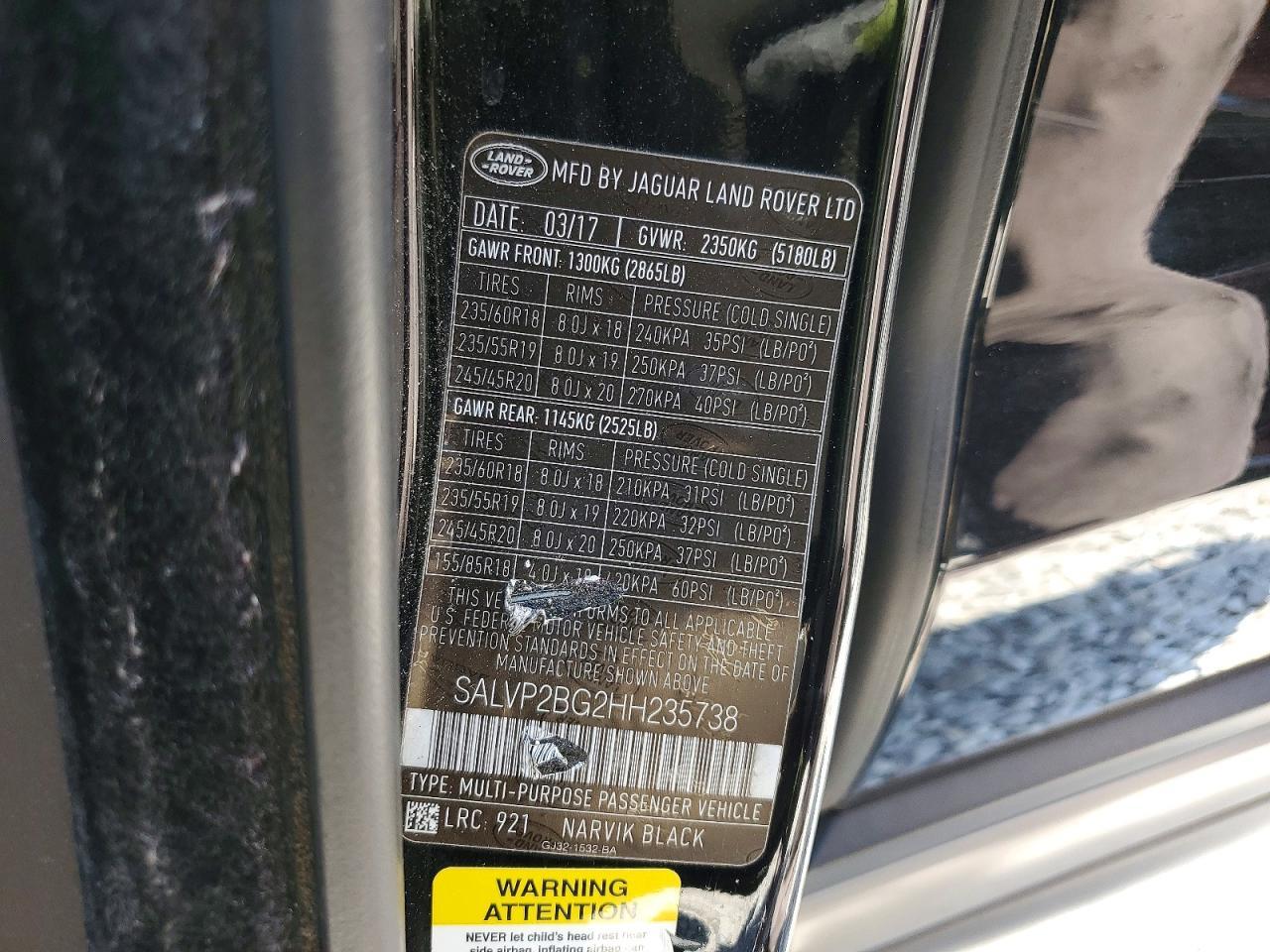 2017 LAND ROVER RANGE ROVER EVOQUE — фото 13