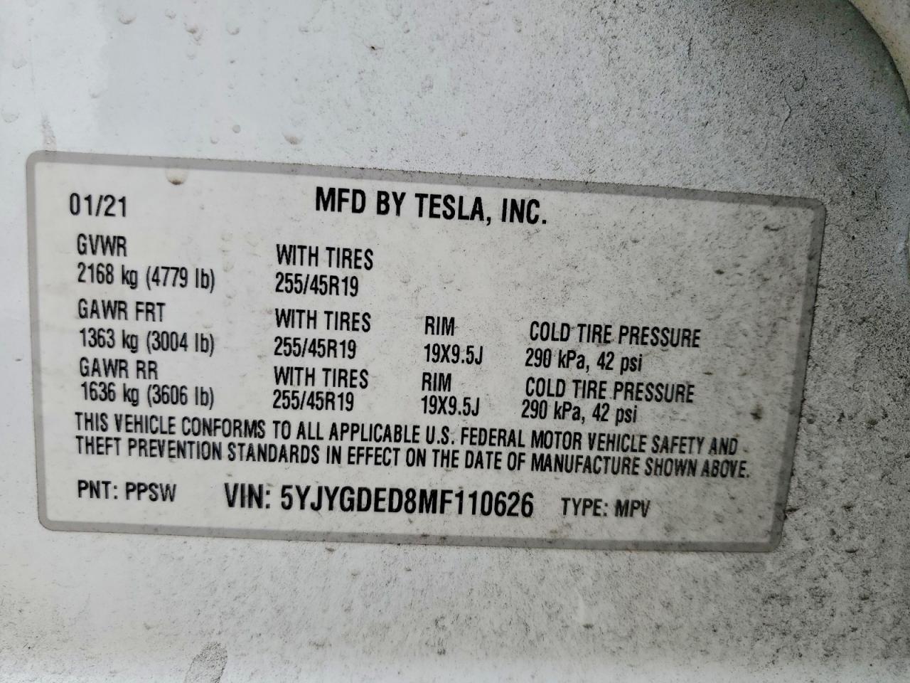 2021 TESLA MODEL Y — фото 13