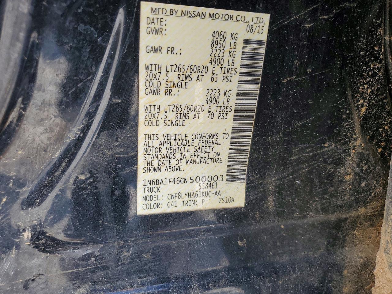 2016 NISSAN TITAN — фото 12