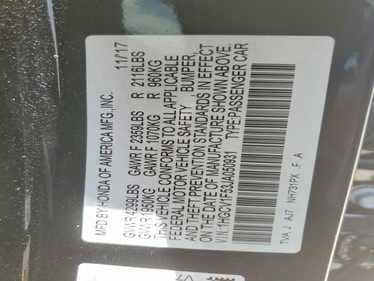 2018 HONDA ACCORD — фото 12