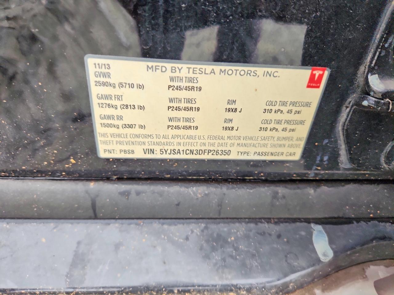 2013 TESLA MODEL S — фото 12
