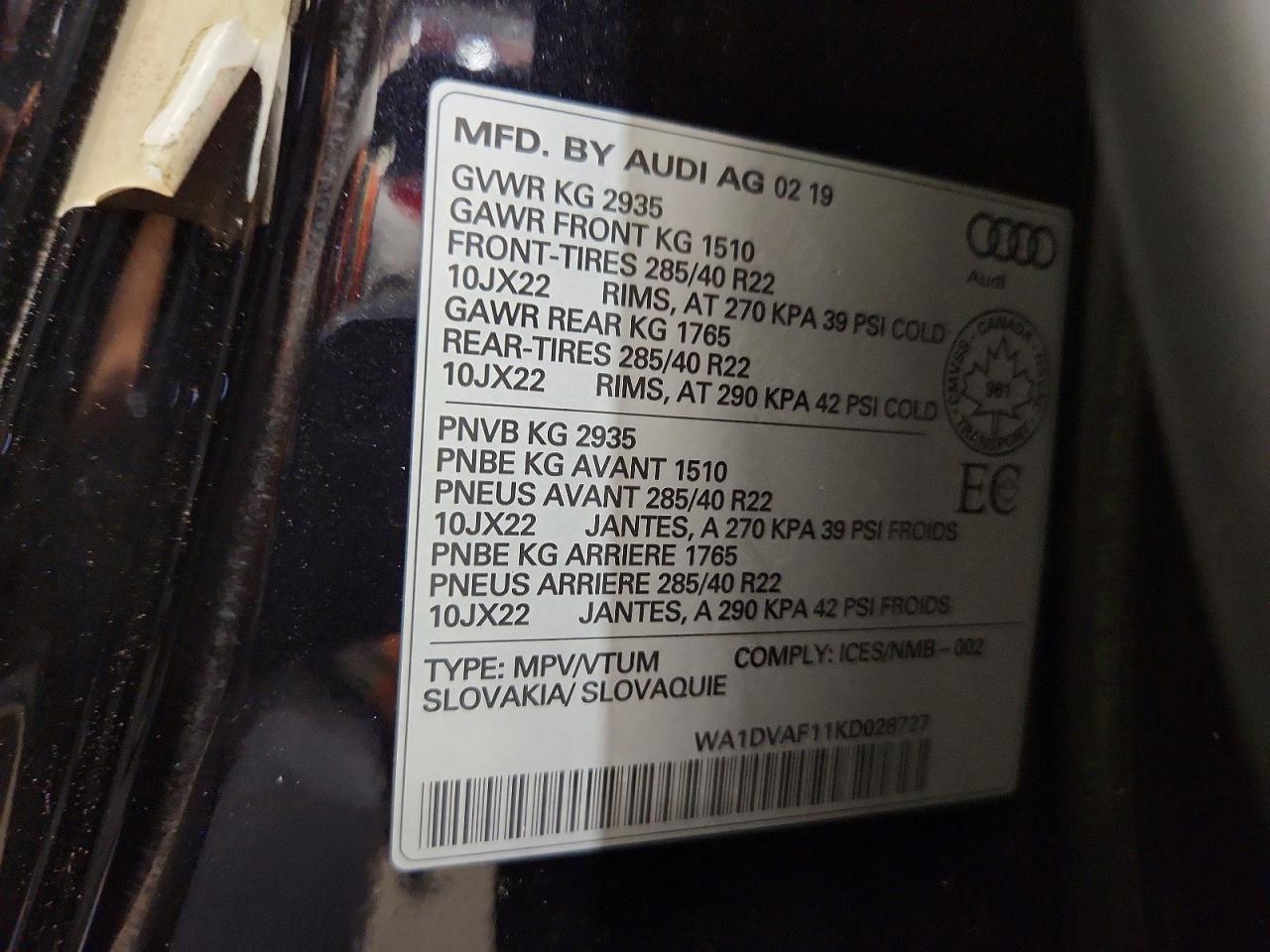 2019 AUDI Q8 — фото 13