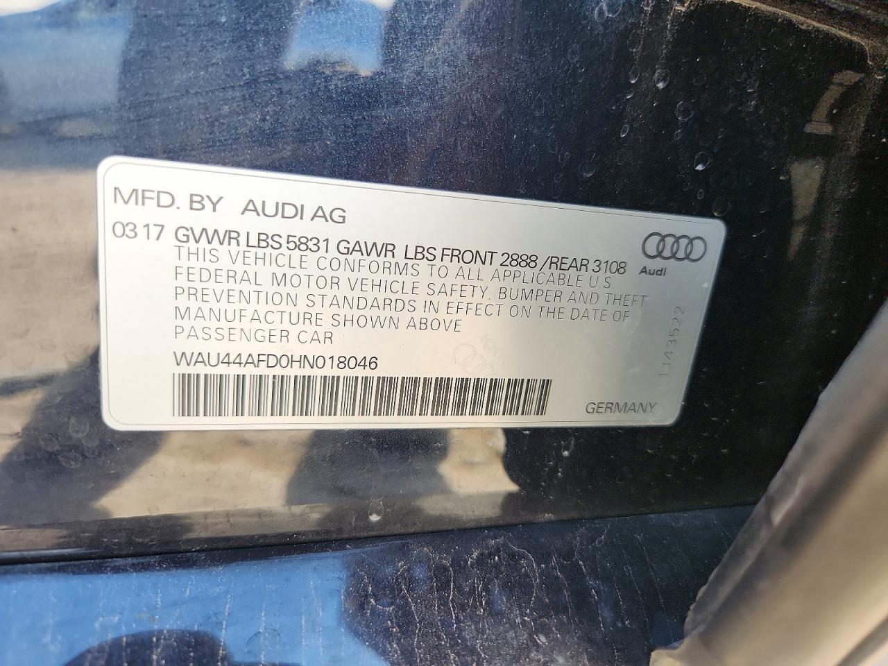 2017 AUDI A8 — фото 12