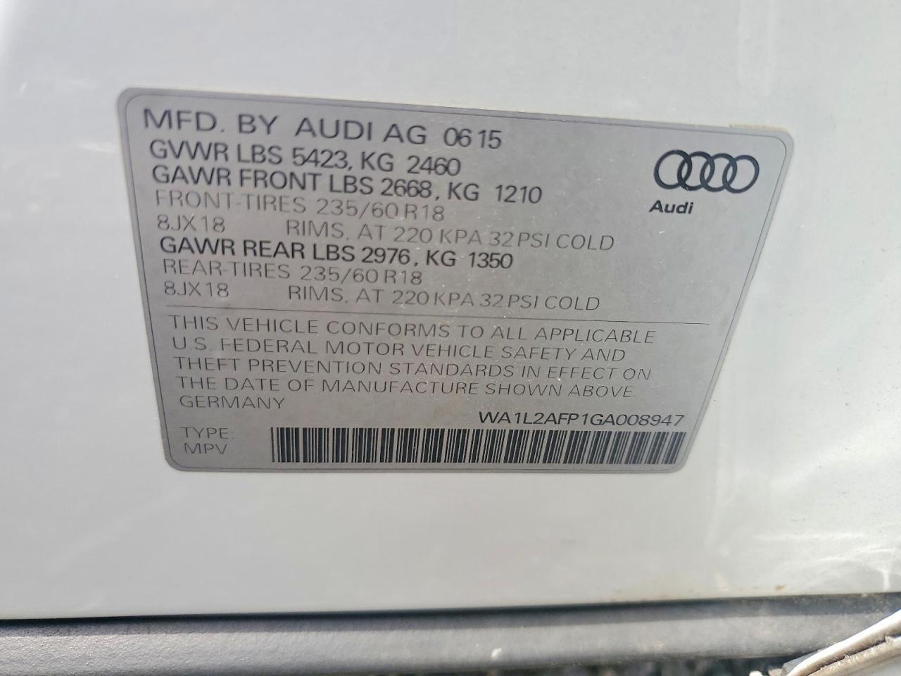 2016 AUDI Q5 — фото 12