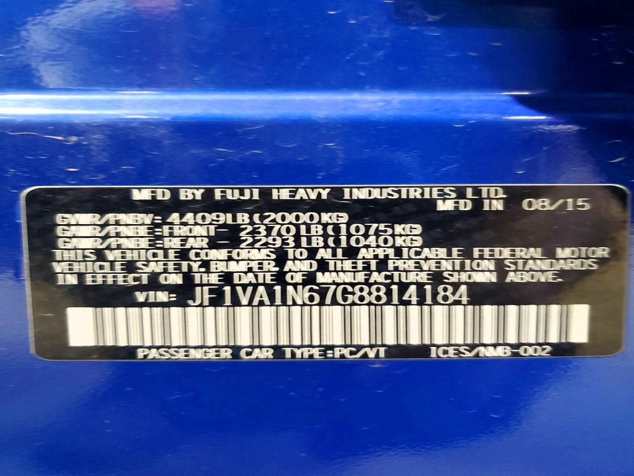 2016 SUBARU WRX — фото 12