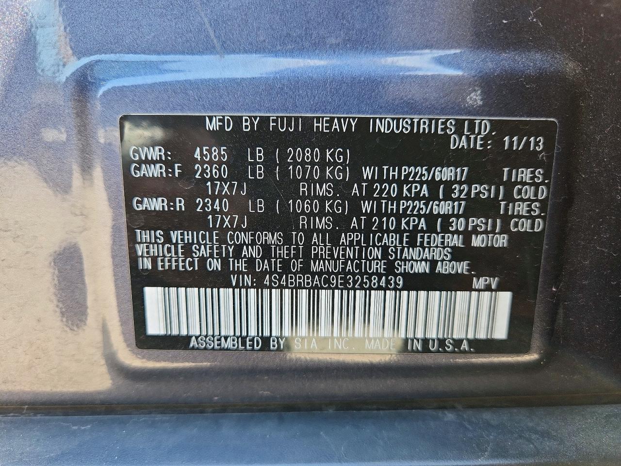 2014 SUBARU OUTBACK — фото 12
