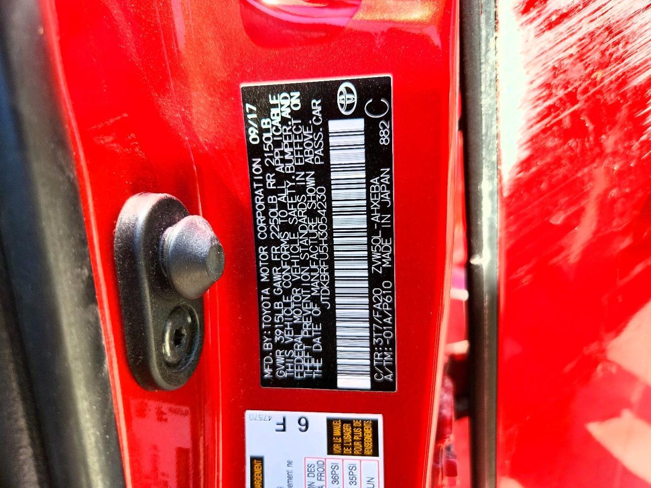 2017 TOYOTA PRIUS — фото 12