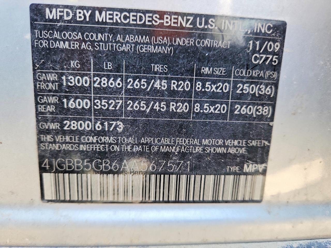 2010 MERCEDES-BENZ M-CLASS — фото 14
