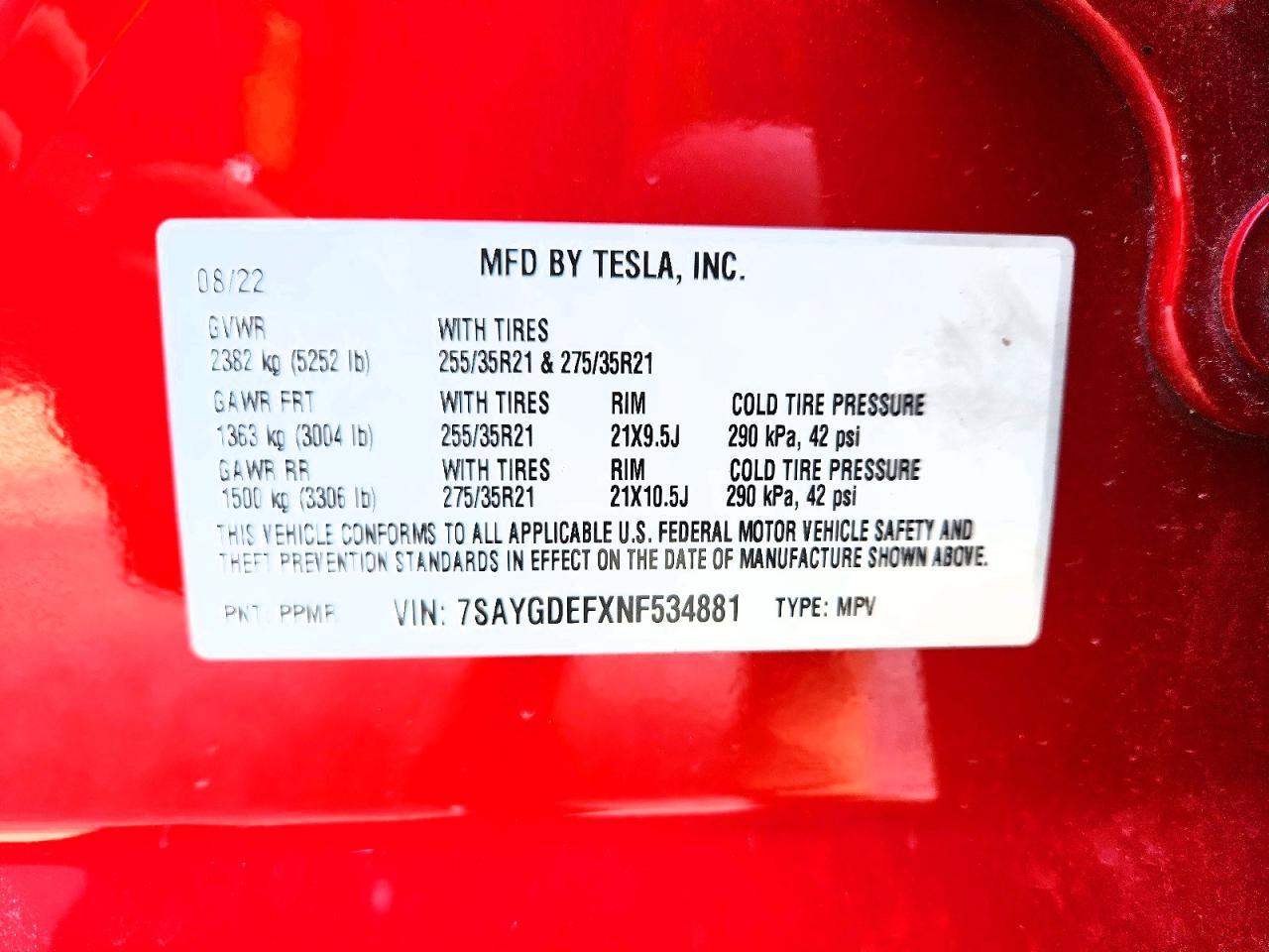 2022 TESLA MODEL Y — фото 13