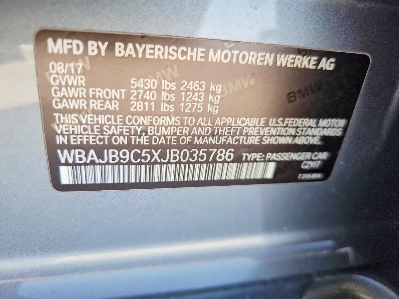 2018 BMW 5 SERIES — фото 12