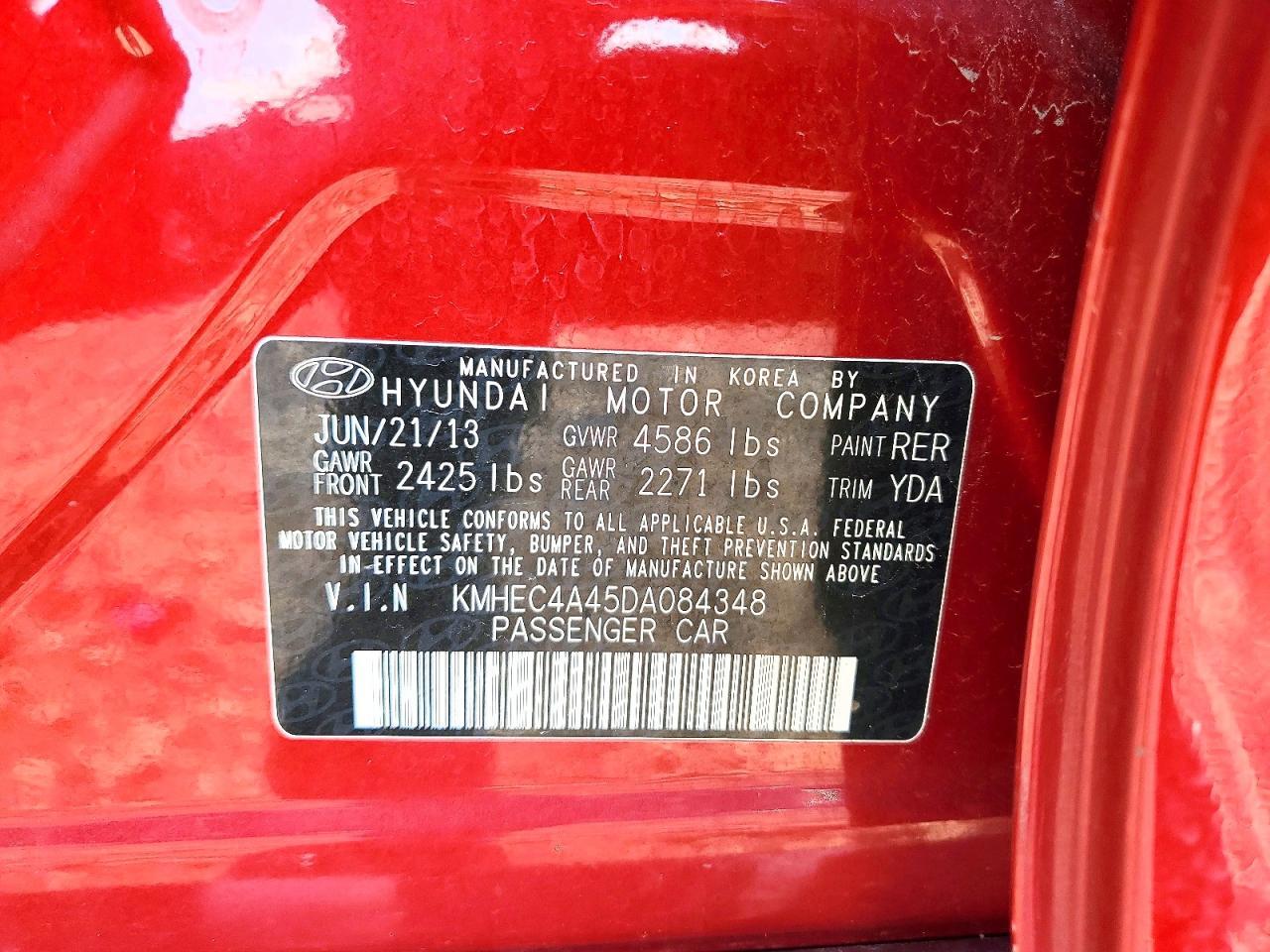2013 HYUNDAI SONATA HYBRID — фото 12