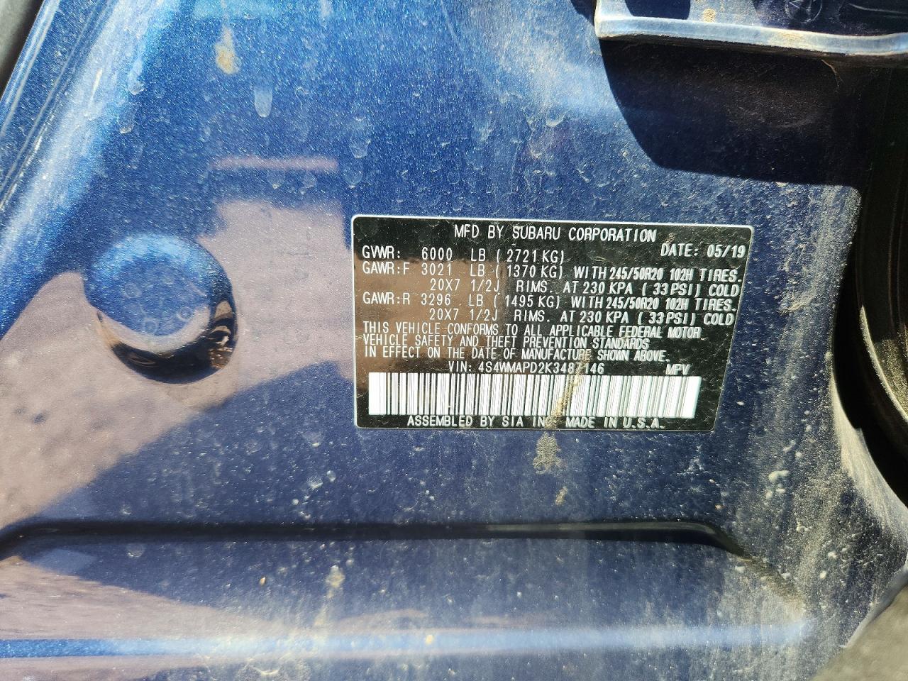 2019 SUBARU ASCENT — фото 12