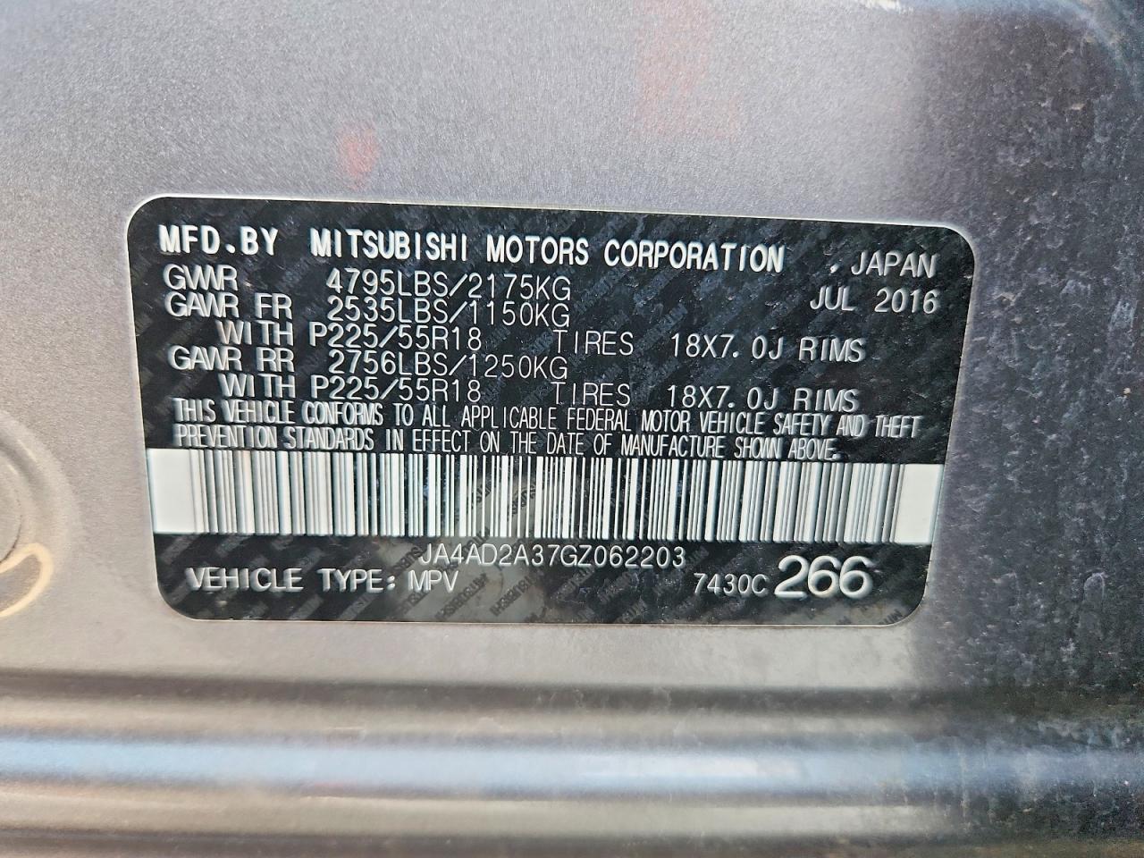 2016 MITSUBISHI OUTLANDER — фото 14