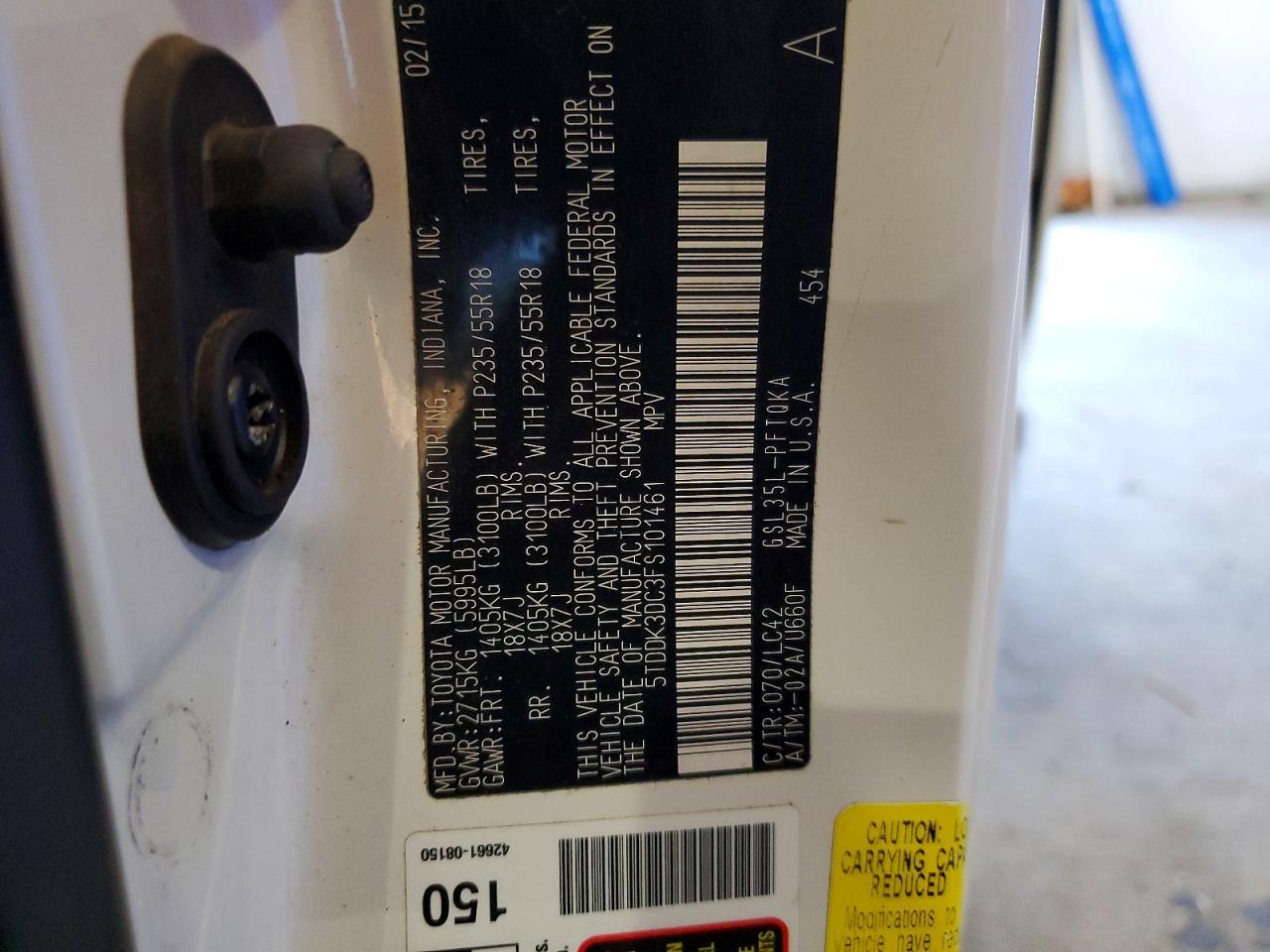 2015 TOYOTA SIENNA — фото 13