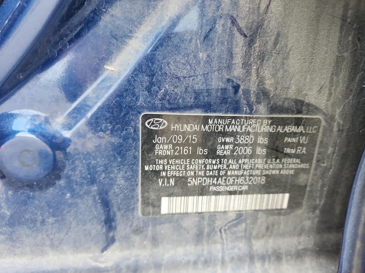 2015 HYUNDAI ELANTRA — фото 12