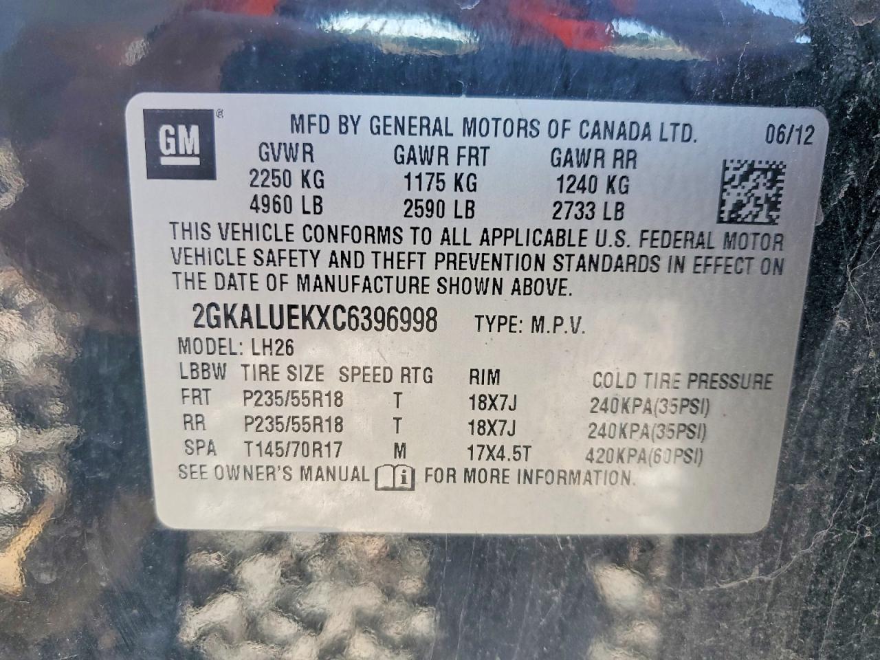 2012 GMC TERRAIN — фото 13