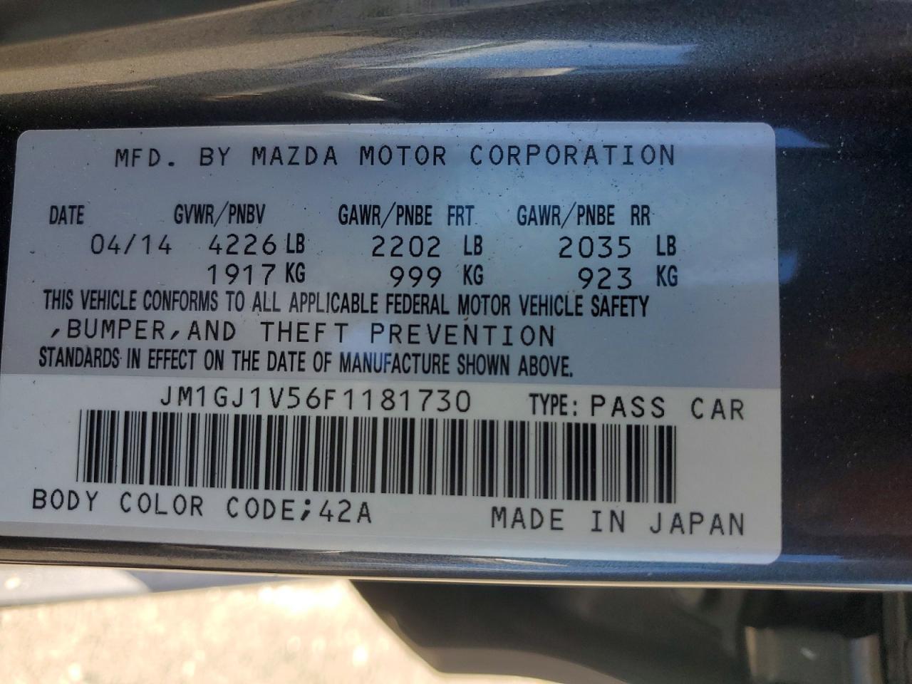 2015 MAZDA 6 — фото 12