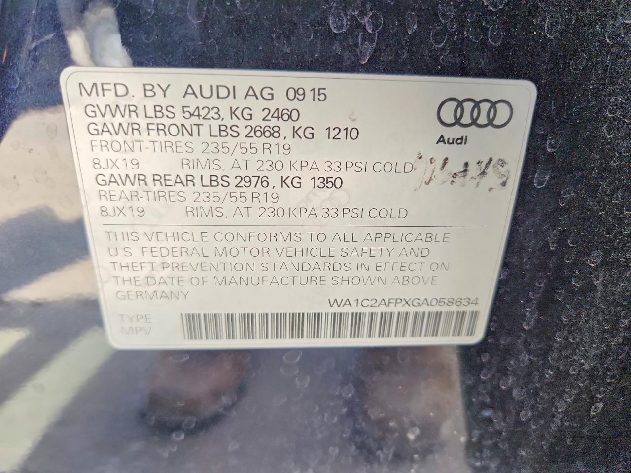 2016 AUDI Q5 — фото 13