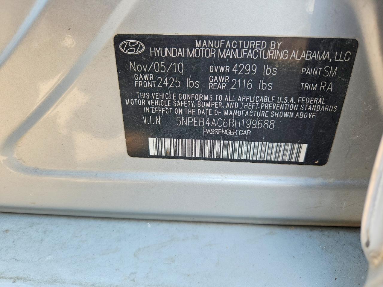 2011 HYUNDAI SONATA — фото 12