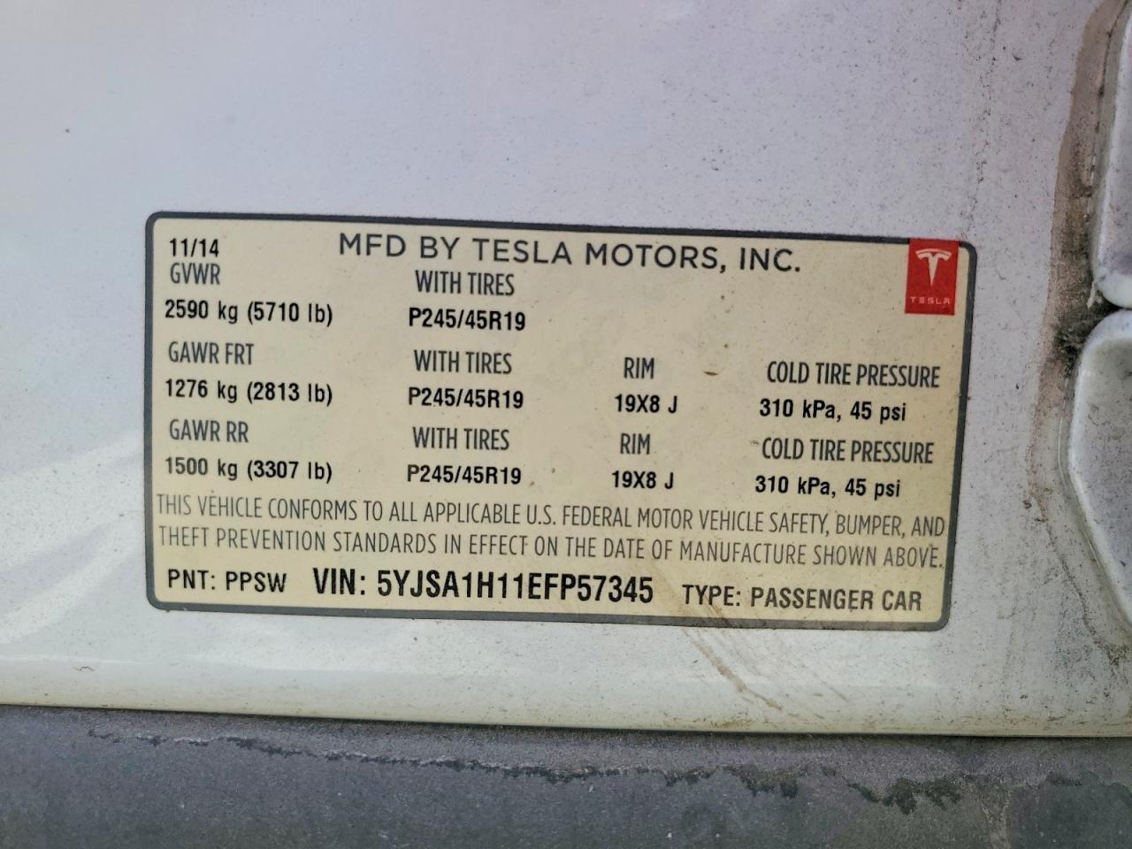2014 TESLA MODEL S — фото 12