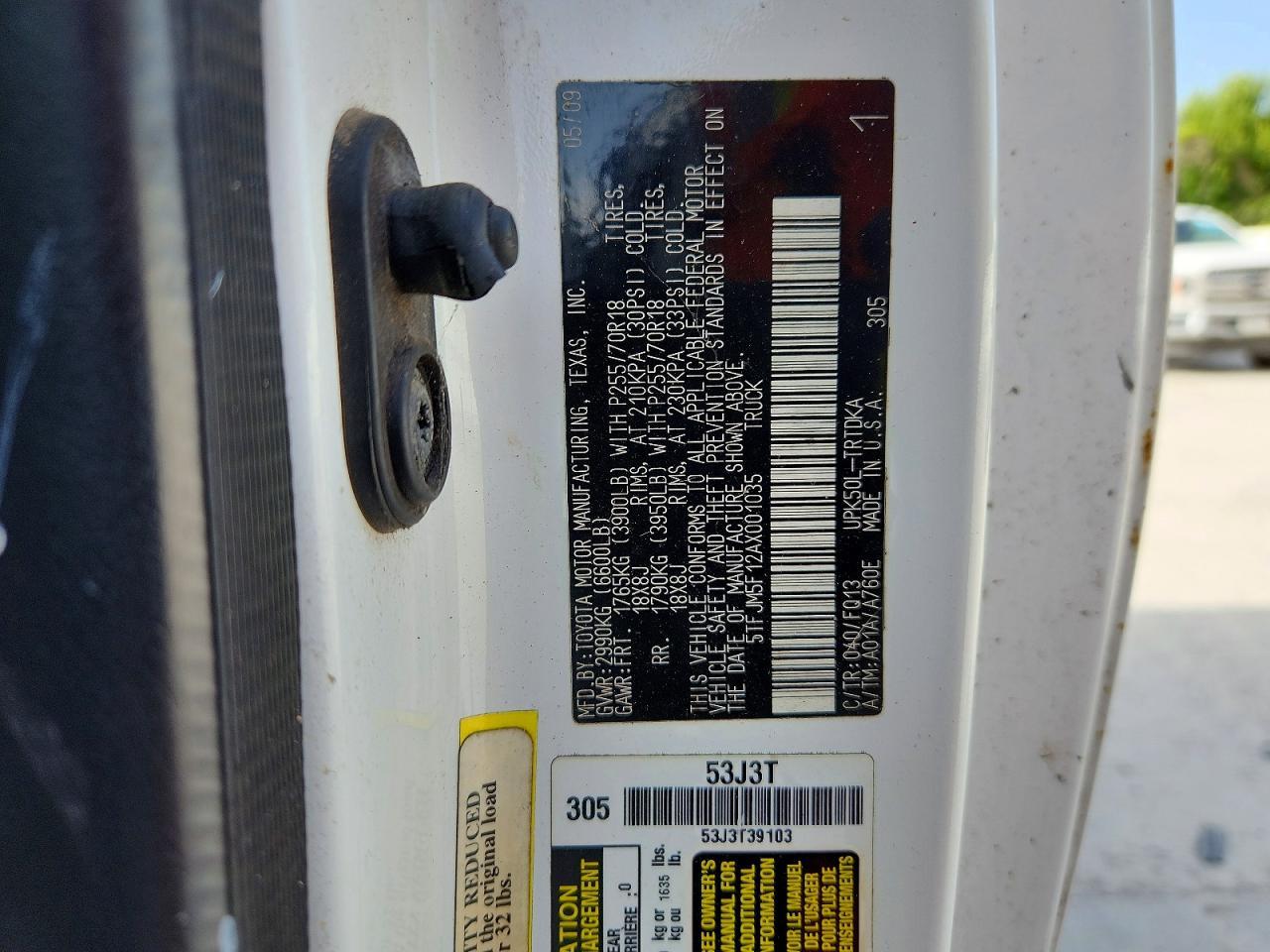 2010 TOYOTA TUNDRA — фото 12