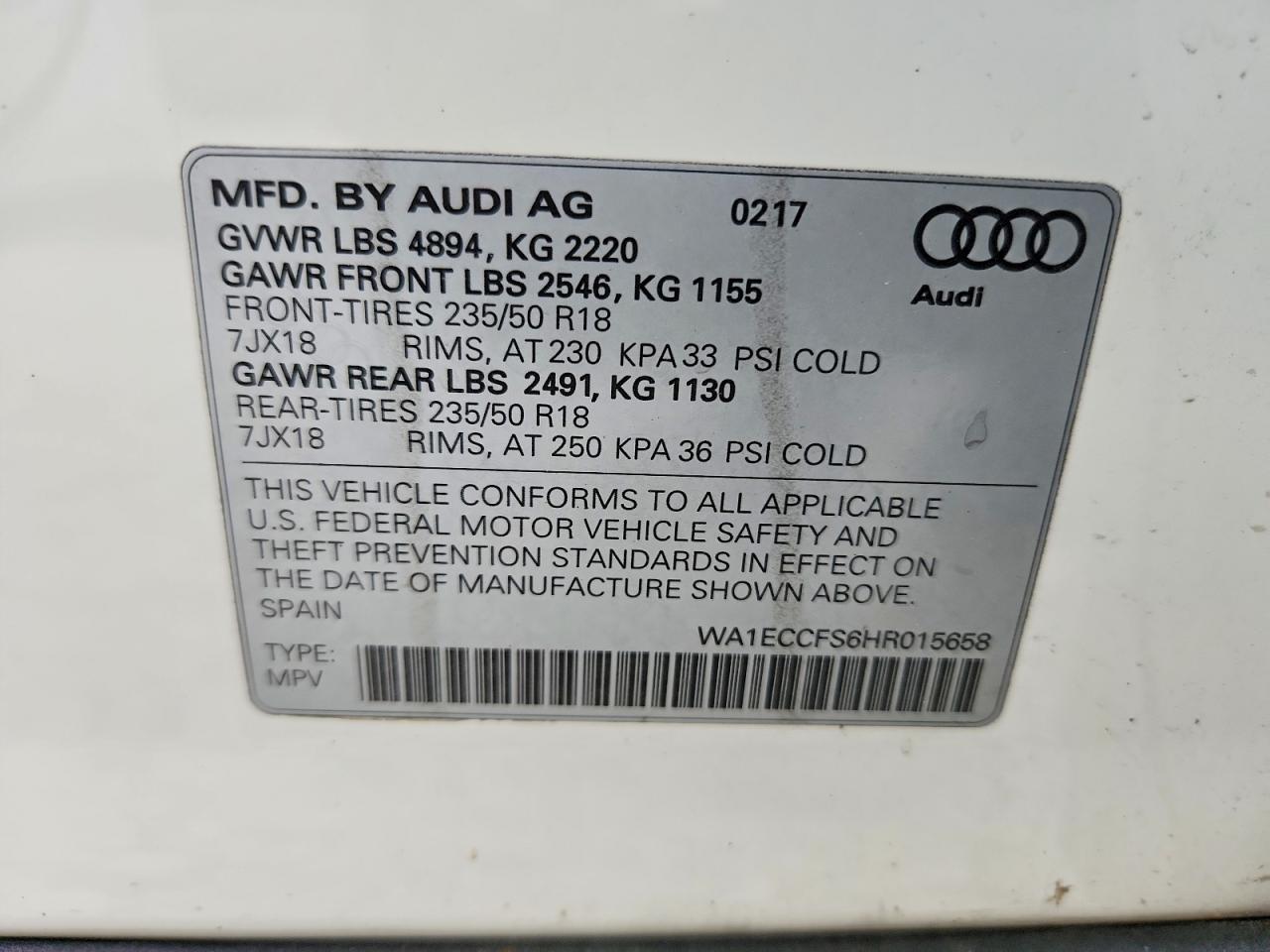 2017 AUDI Q3 — фото 13